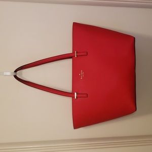 Kate Spade Red Leather Shoulder Tote